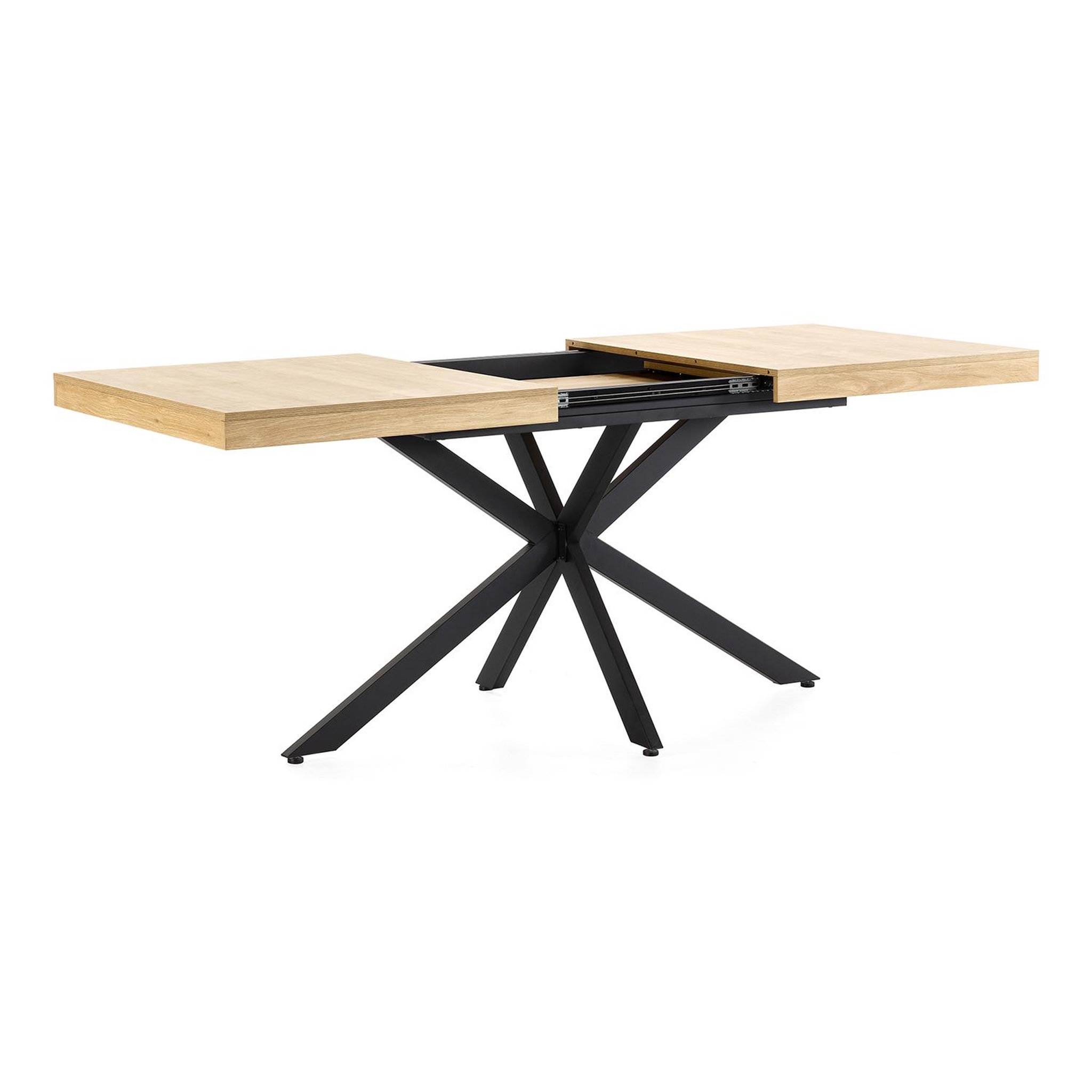 Voir la diapositive 3 : VS VENTA-STOCK Table de salle à manger extensible Genova couleur chêne, 140-180 cm