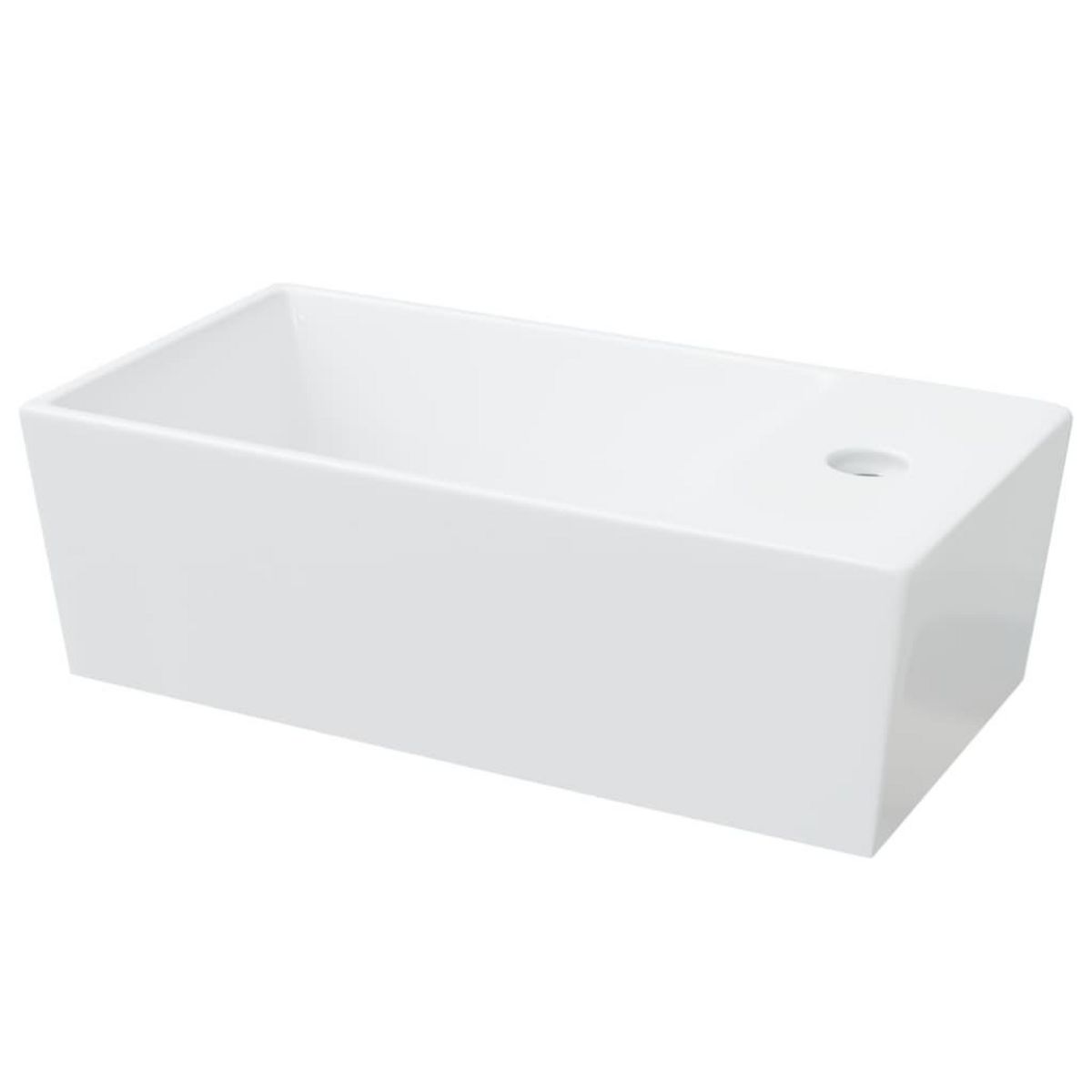 VIDAXL Lavabo blanc 48x25x15 cm ceramique