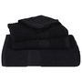 Voir la diapositive 4 : VIDAXL Serviettes de visage 4 pcs noir 30x30 cm 360 g m² 100% coton
