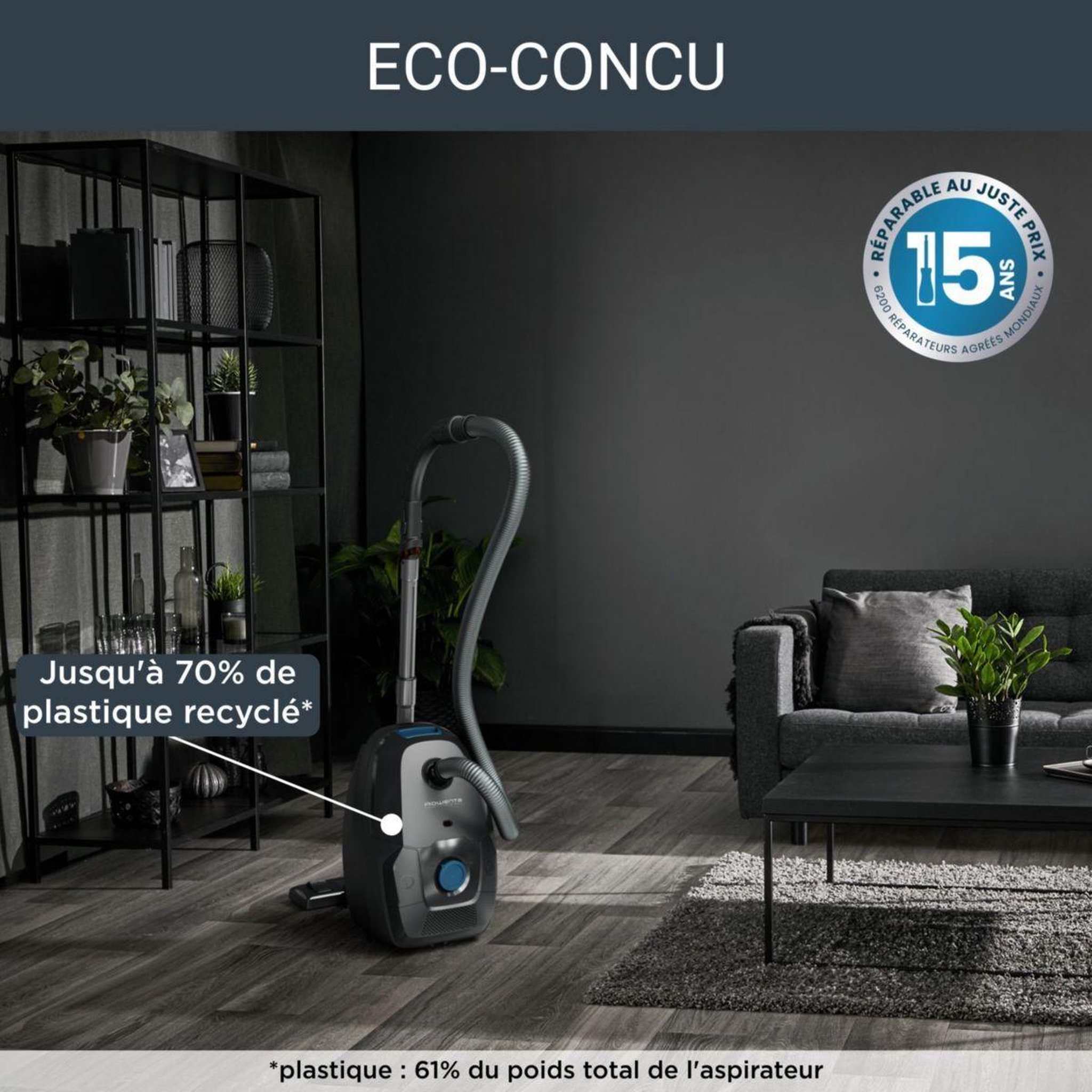 Voir la diapositive 4 : ROWENTA Aspirateur avec sac green force max ro4931ea