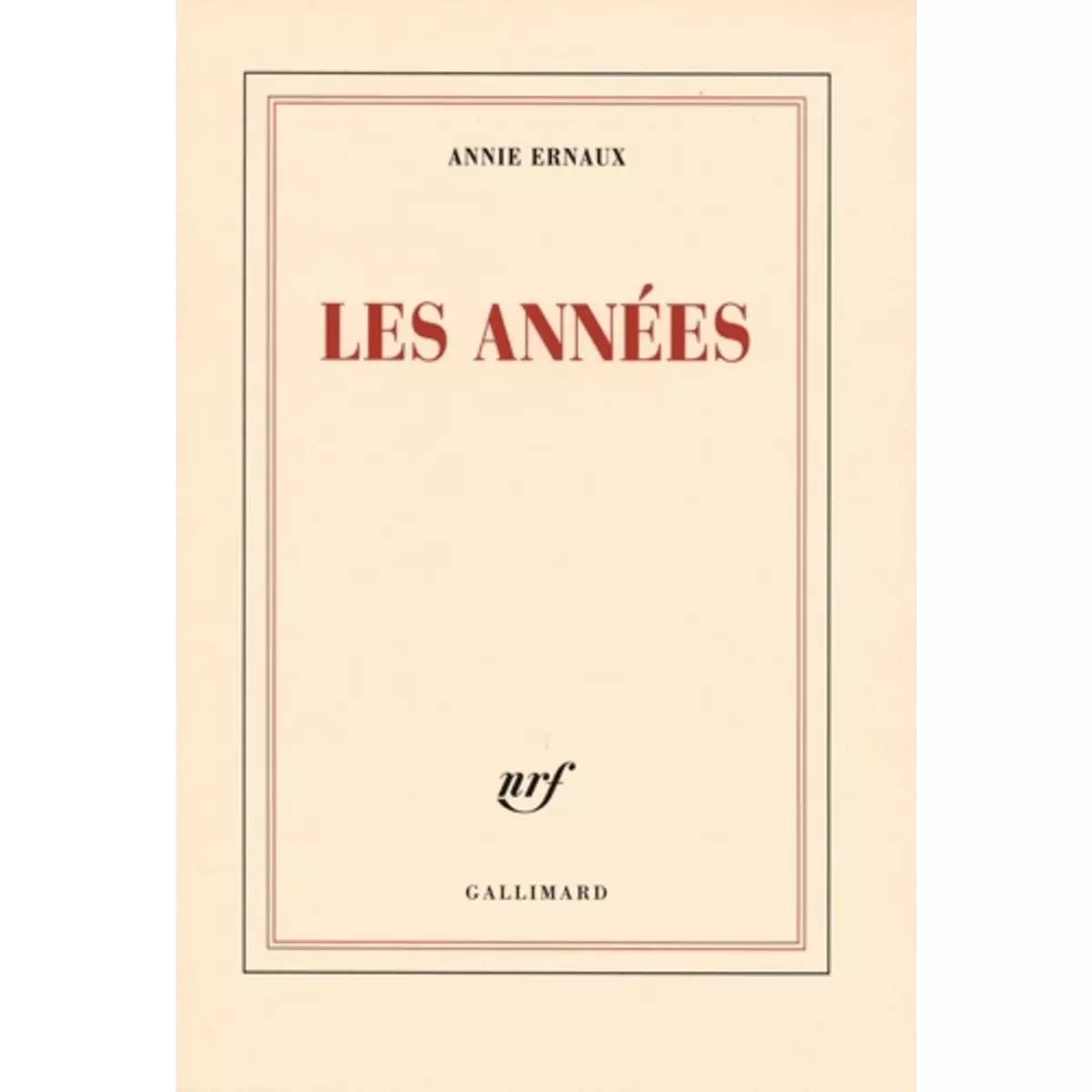  LES ANNEES, Ernaux Annie