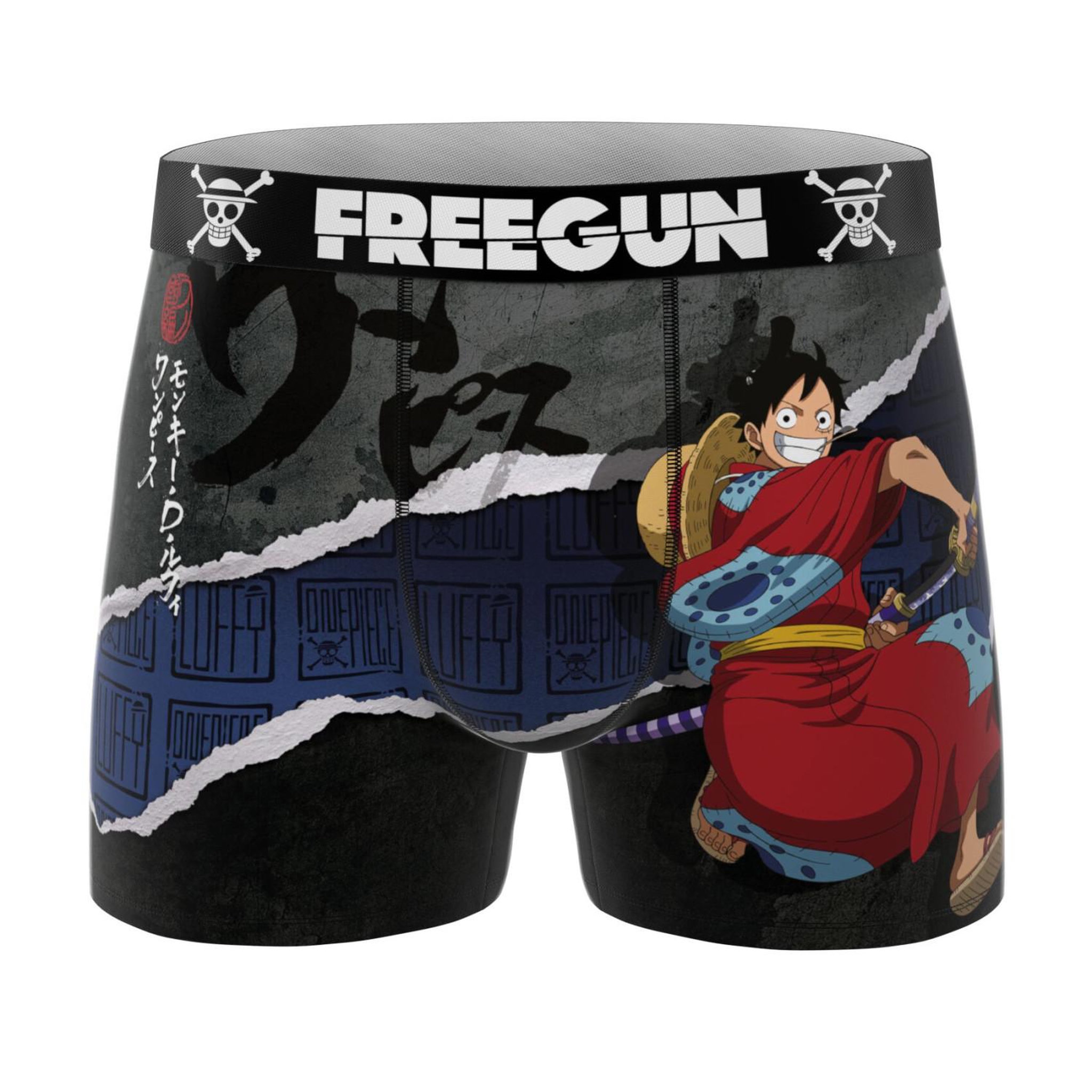 Voir la diapositive 6 : FREEGUN Lot de 4 boxers homme One Piece