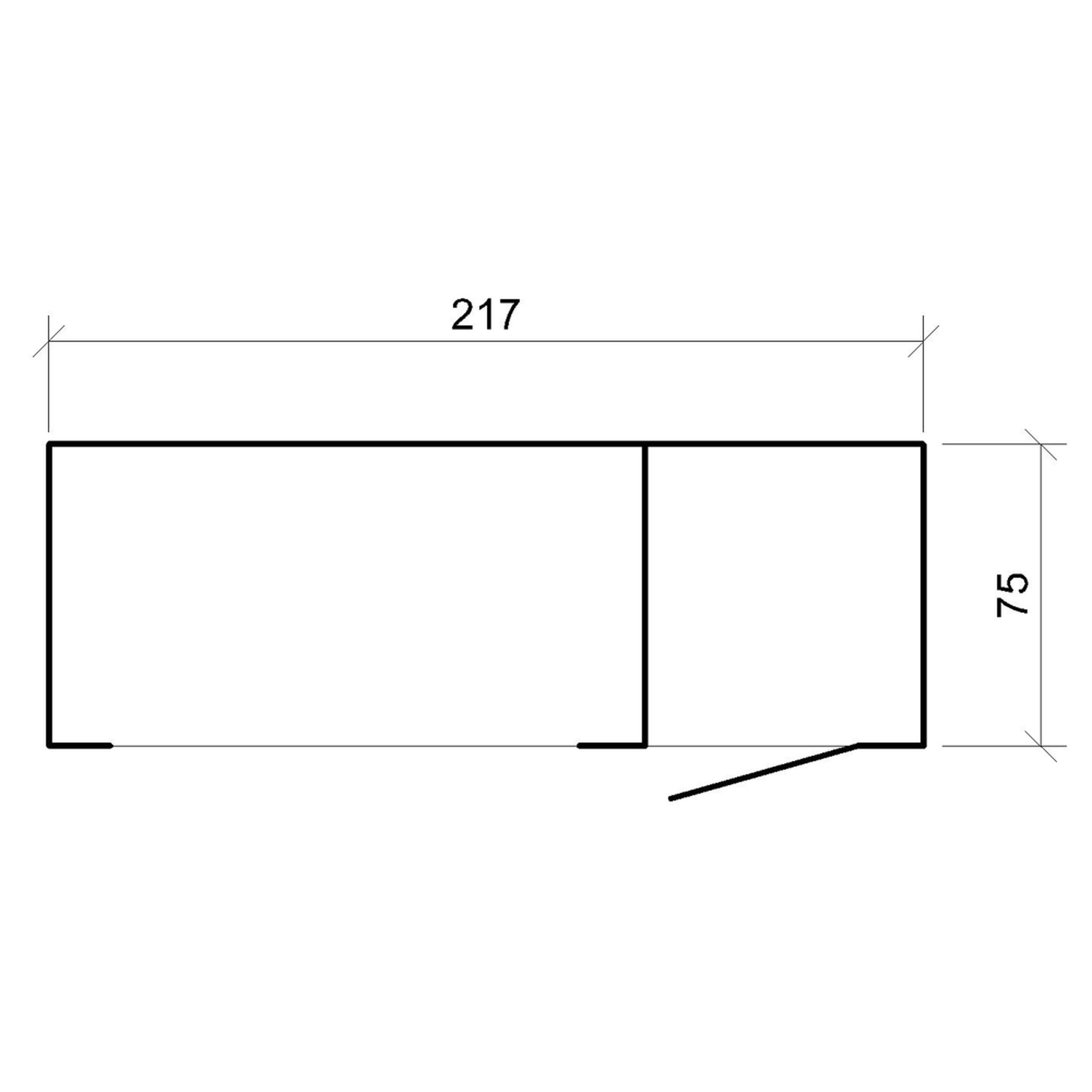 Voir la diapositive 6 : TIMBELA Abri à bûches extérieur avec rangement latéral pour les outils - 1,09 m² + 0.53 m² M981