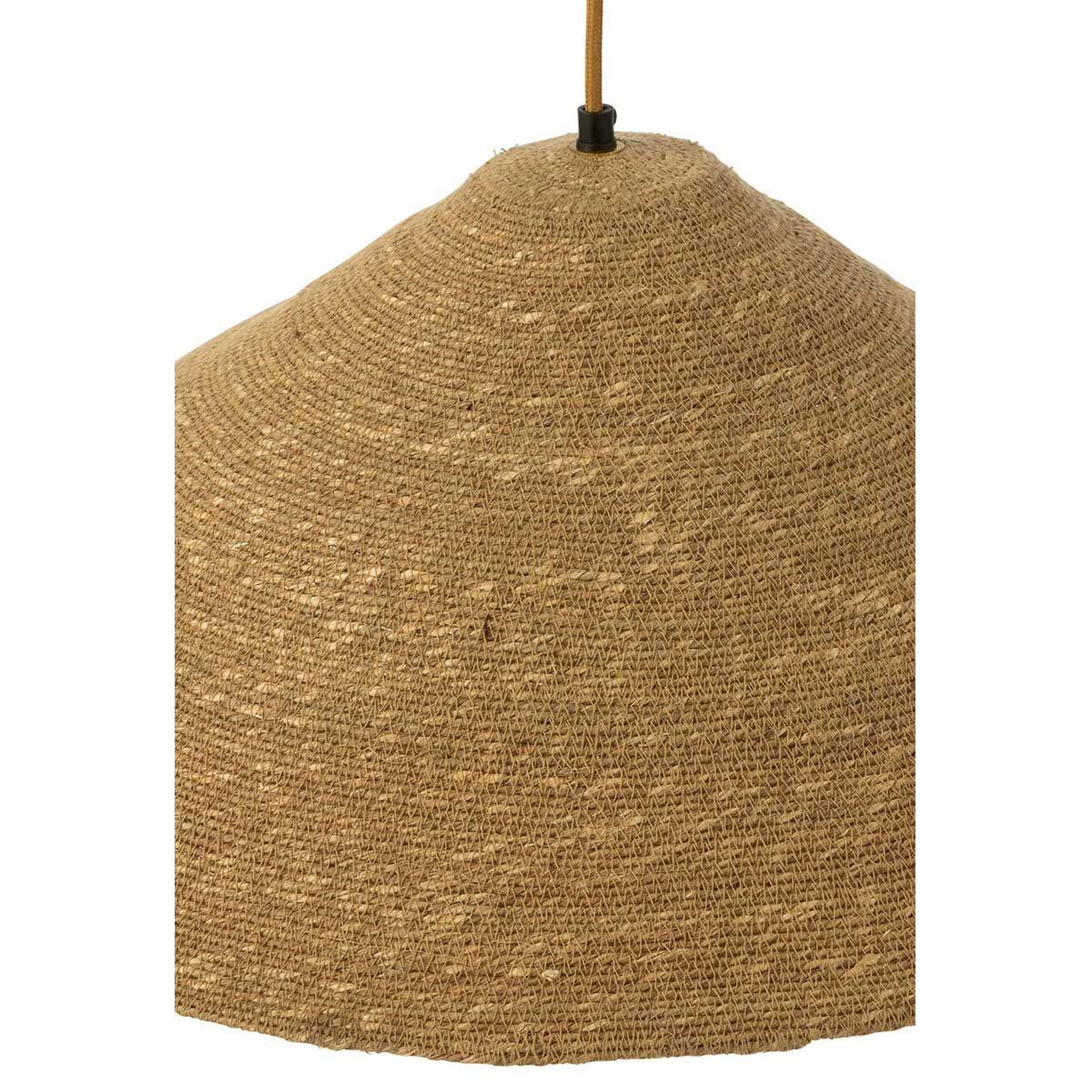 Voir la diapositive 3 : J-LINE Lampe suspension chapeau  moonj  60cm naturel