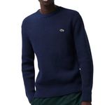 Lacoste Pull  Homme Lacoste Tricot AH0255. Coloris disponibles : Bleu