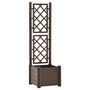 Voir la diapositive 2 : VIDAXL Jardiniere avec treillis 43x43x142 cm PP Moka