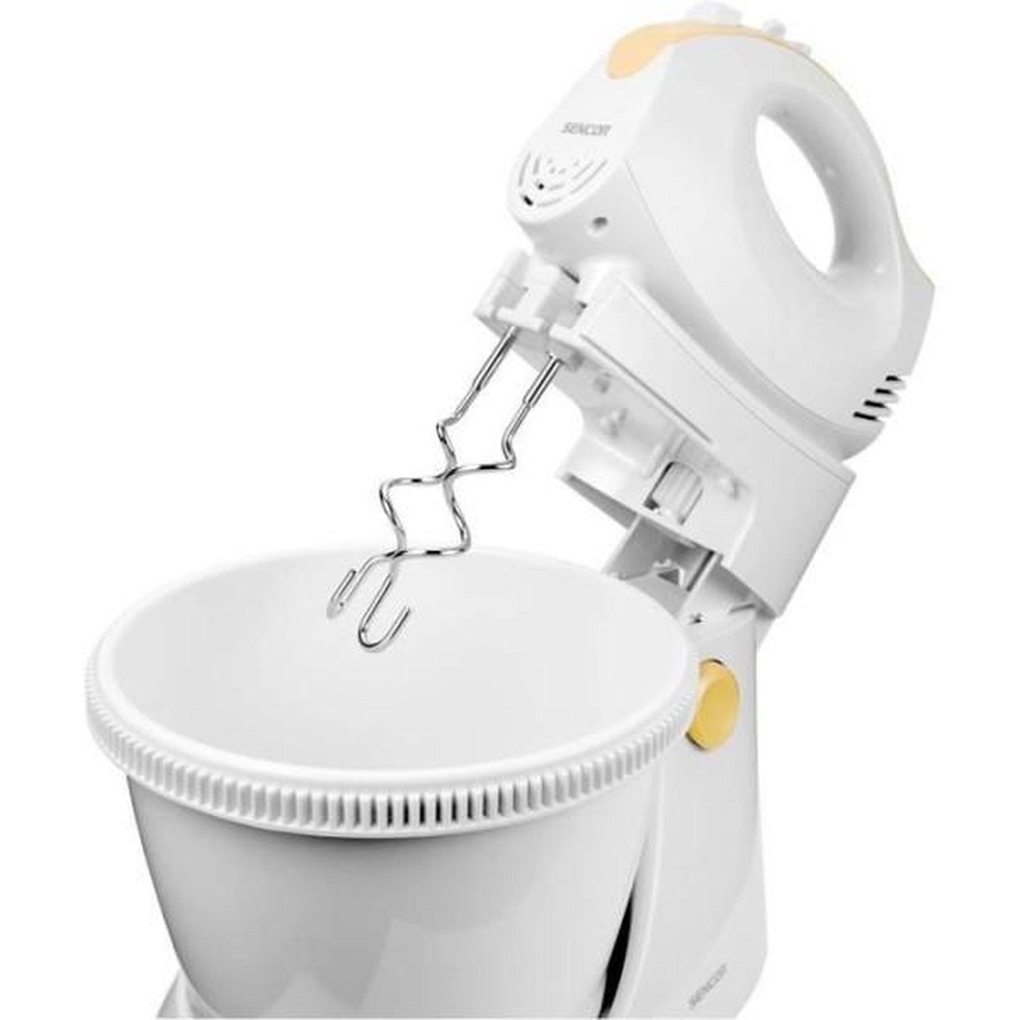 Voir la diapositive 6 : MARKET24 Batteur Fouet Electrique  a main avec bol rotatif - SENCOR - SHM 5330-EUE3 - 500 W - Blanc