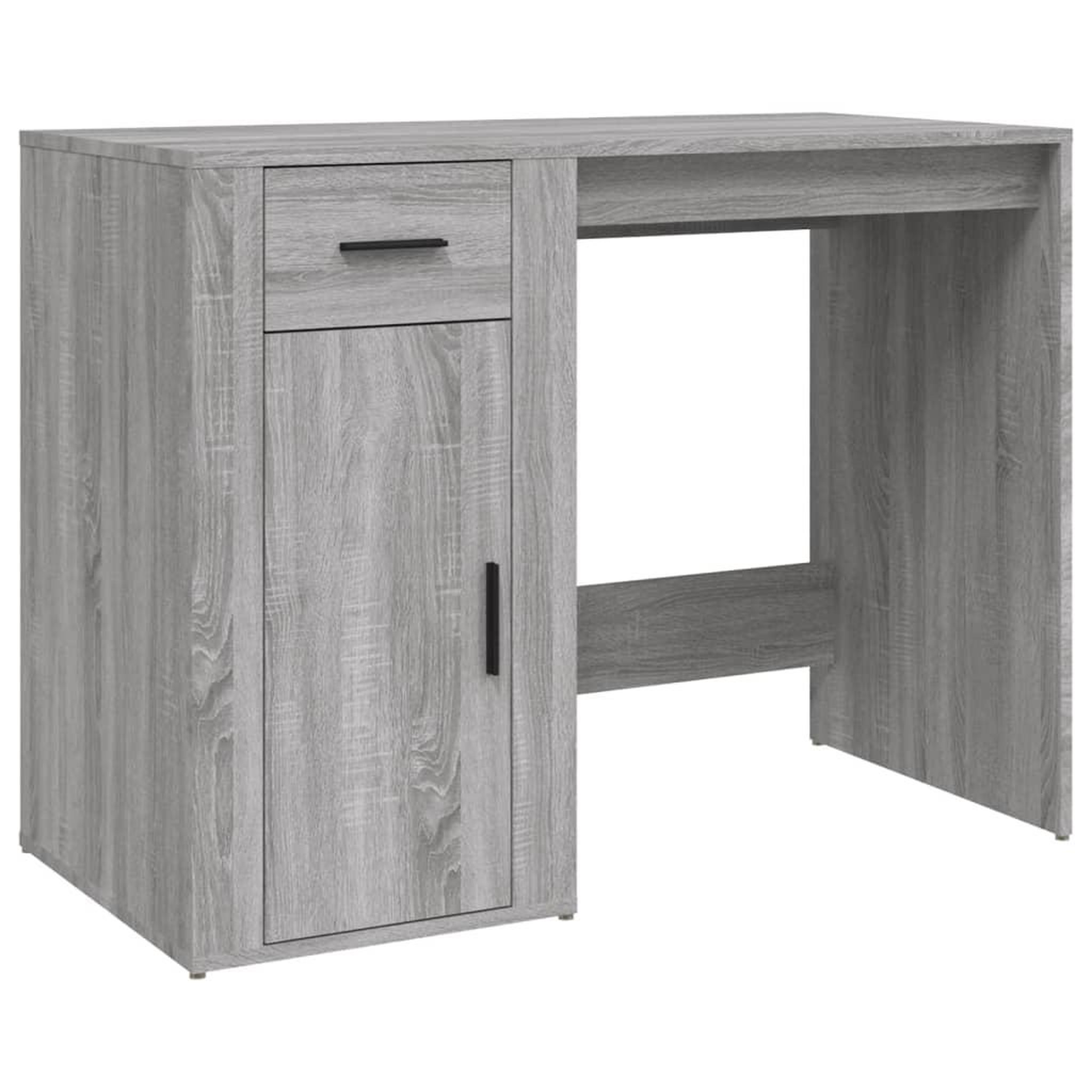 Voir la diapositive 5 : VIDAXL Bureau avec armoire sonoma gris bois d'ingenierie