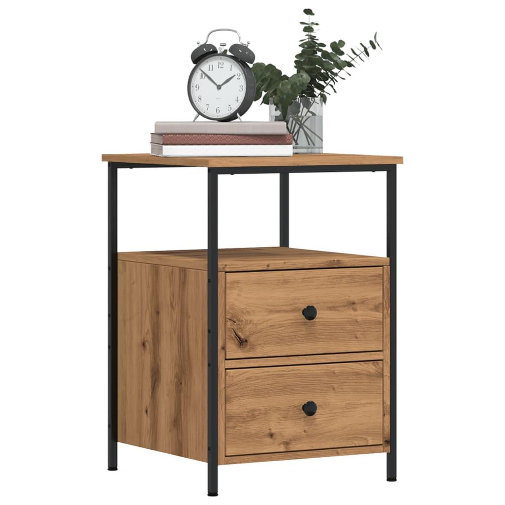 VIDAXL Table de chevet chene artisanal 34x35,5x50 cm bois d'ingenierie