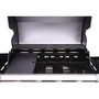 Voir la diapositive 4 : Habitat et Jardin Barbecue Gaz avec LED  Bingo 4  - 4 brûleurs dont 1 latéral - 14kW + Housse protection - Noir