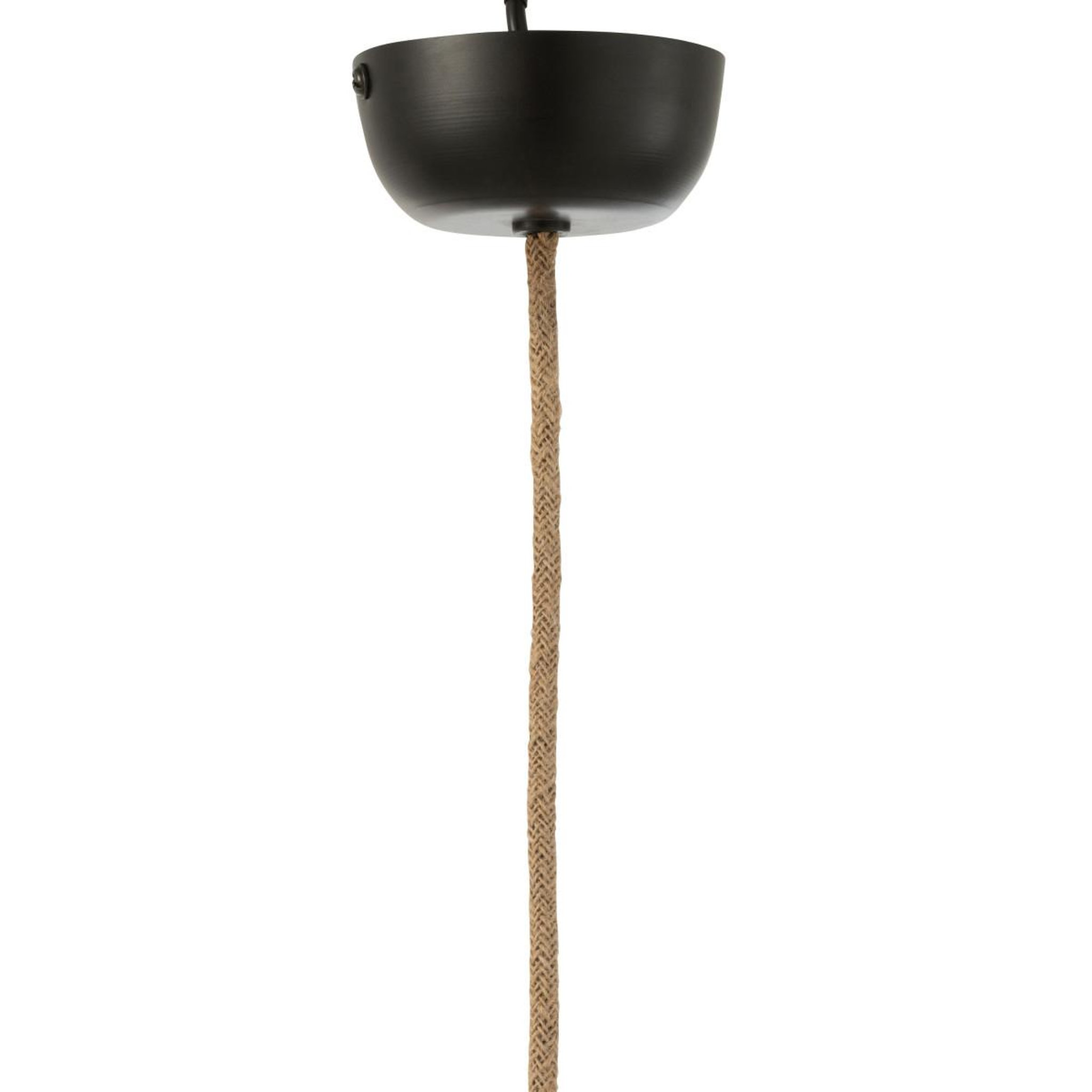 Voir la diapositive 2 : J-LINE Lampe suspension en raphia  nid  35cm blanc
