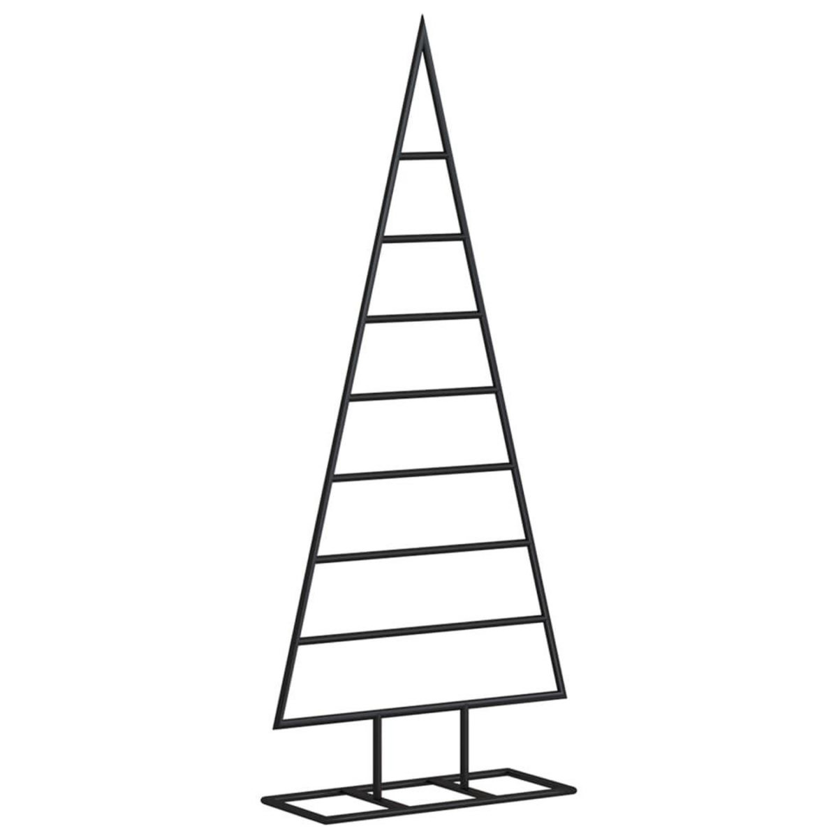 VIDAXL Arbre de Noël en metal pour decoration noir 125 cm
