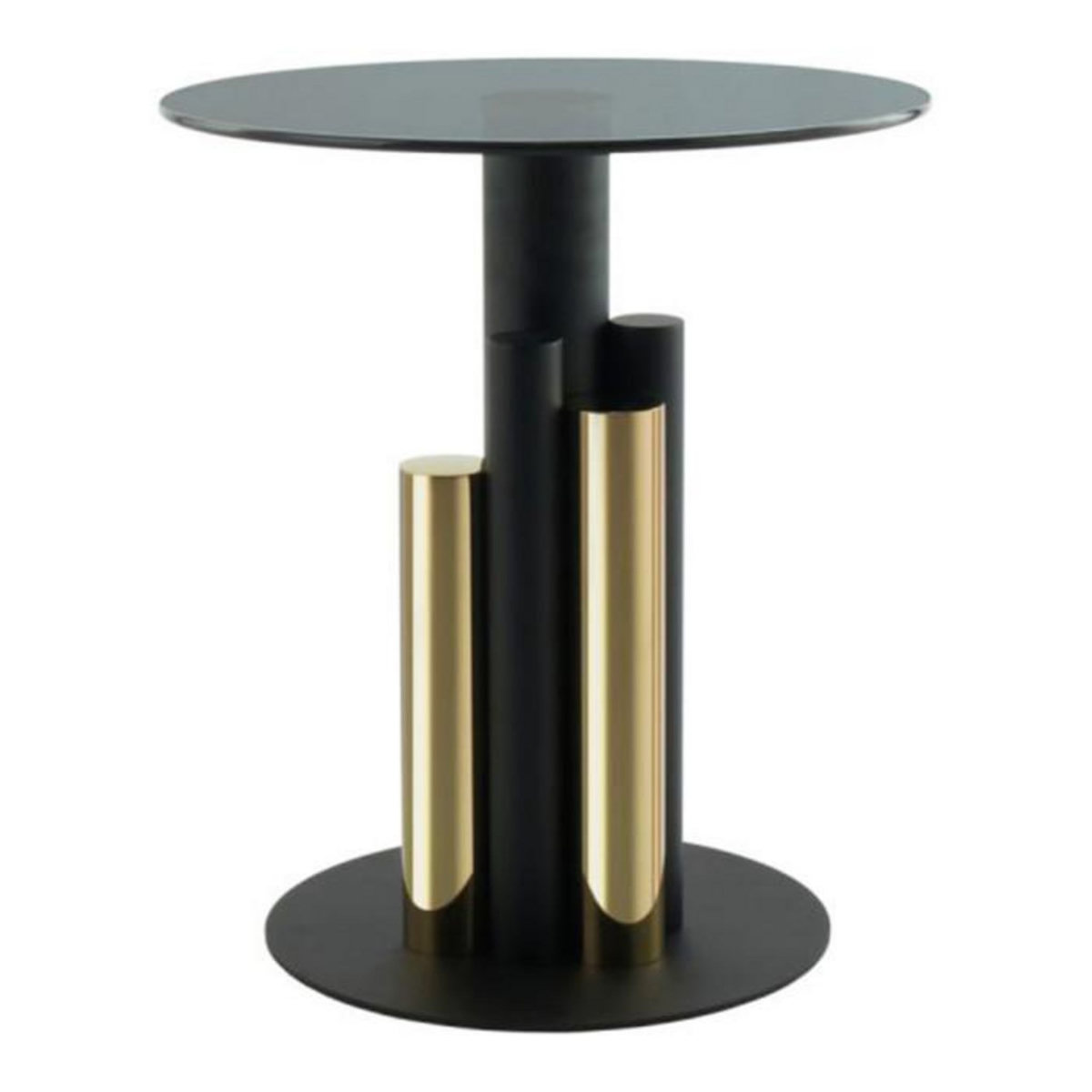 Paris Prix Table d'Appoint Design  Paula  50cm Or & Gris