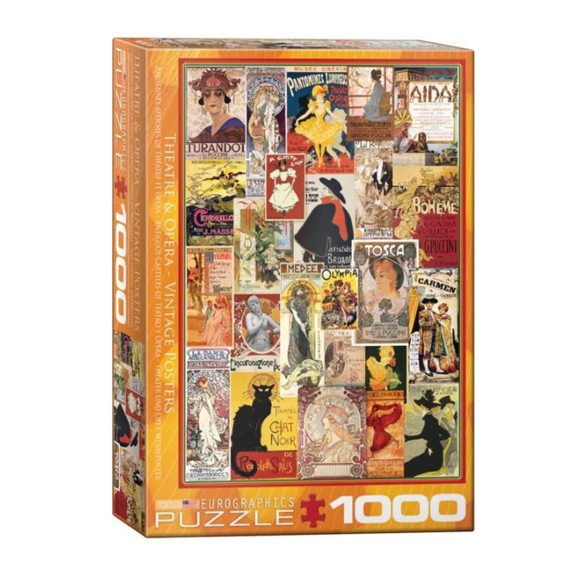 Voir la diapositive 2 : Eurographics Puzzle 1000 pièces : Affiches vintage de théâtre et opéra