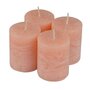Voir la diapositive 1 : Paris Prix Lot de 4 Bougies Pilier  Rustique  5cm Rose Poudré