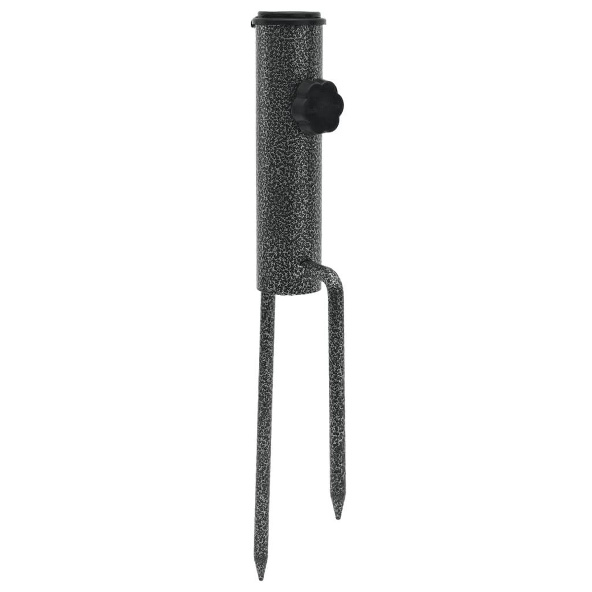 Voir la diapositive 2 : VIDAXL Support de parasol avec piquets 2 pcs 9x35 cm acier galvanise