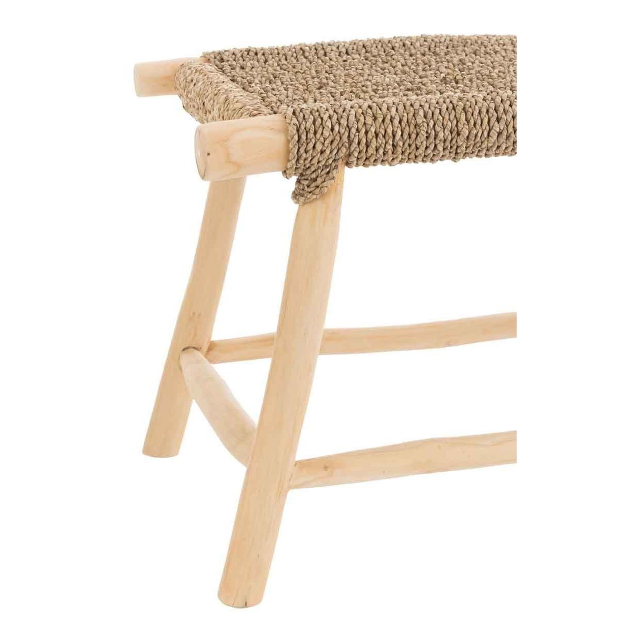 Voir la diapositive 4 : J-LINE Tabouret design en teck  timo  60cm naturel