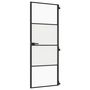 Voir la diapositive 2 : VIDAXL Porte interieure mince noir 76x201,5 cm verre trempe aluminium