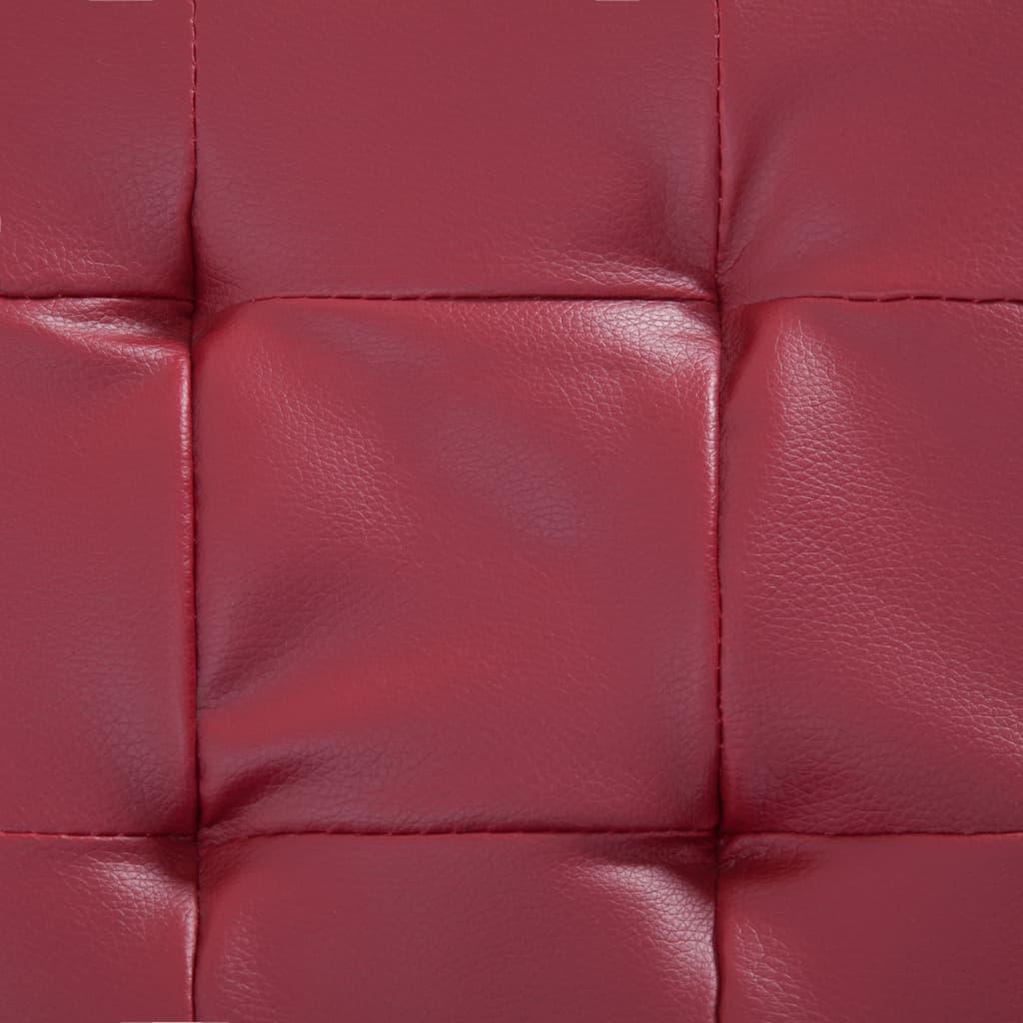 Voir la diapositive 5 : VIDAXL Pouf de rangement 87,5 cm Rouge bordeaux Similicuir