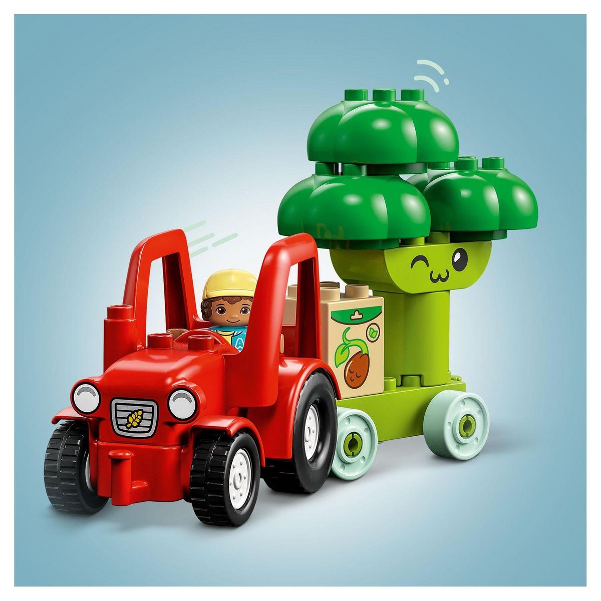 LEGO DUPLO 10982 - Le tracteur des fruits et légumes, Jouet à Empiler et à Trier par Couleur pour les Bébés et Enfants Âgés de 1,5 à 3 Ans, Jeu Éducatif