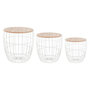 Voir la diapositive 1 : ATMOSPHERA Lot de 3 Tables d'Appoint  Cassandra  41cm Blanc