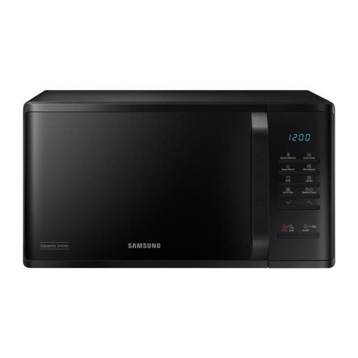 Samsung Micro-ondes Samsung MG23K3513AK - 23L - Gril - Electronique - 800W - 28,8 cm - Cavité céramique émail - Noir