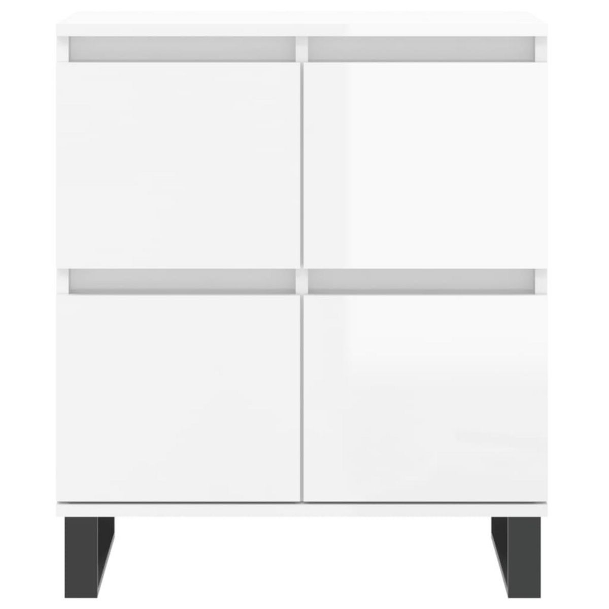 VIDAXL Buffet Blanc brillant 60x35x70 cm Bois d'ingenierie