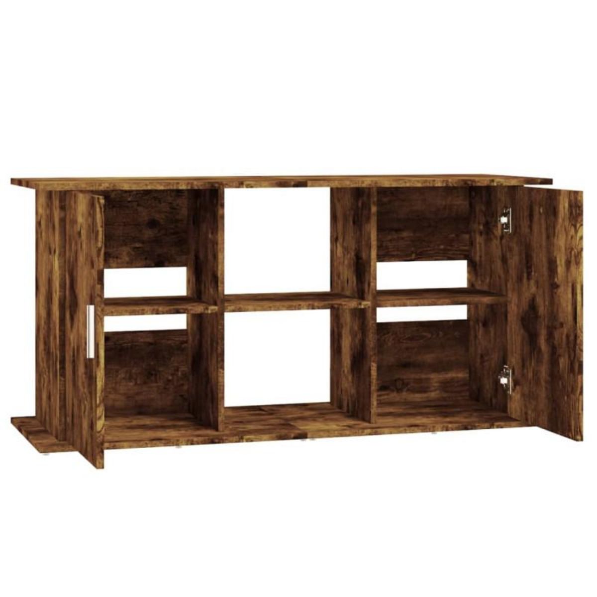 VIDAXL Support pour aquarium chêne fumé 121x41x58 cm bois d ingénierie