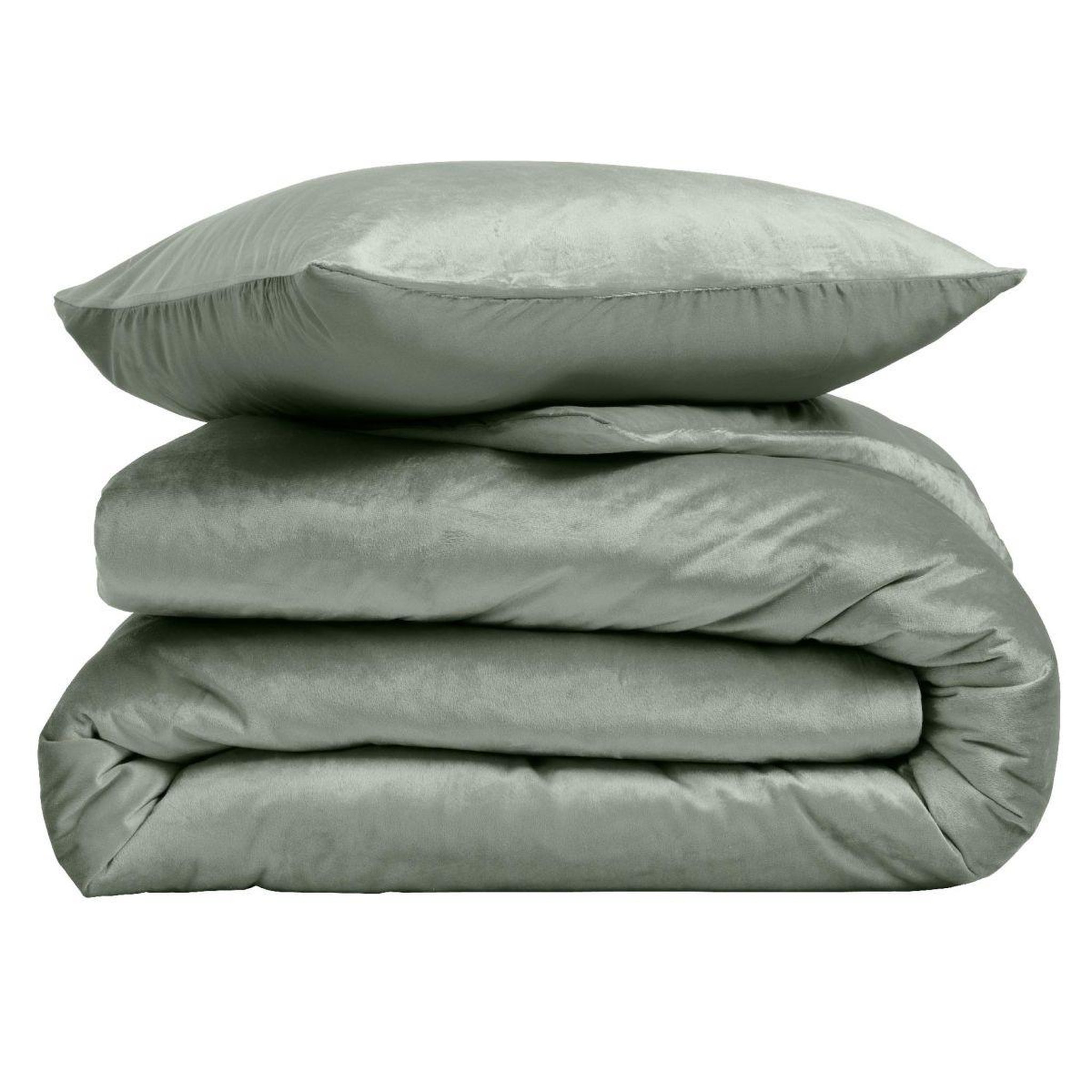 Voir la diapositive 4 : Douceur d'Intérieur Parure de lit 3 pièces  velina  240x220cm vert cèdre