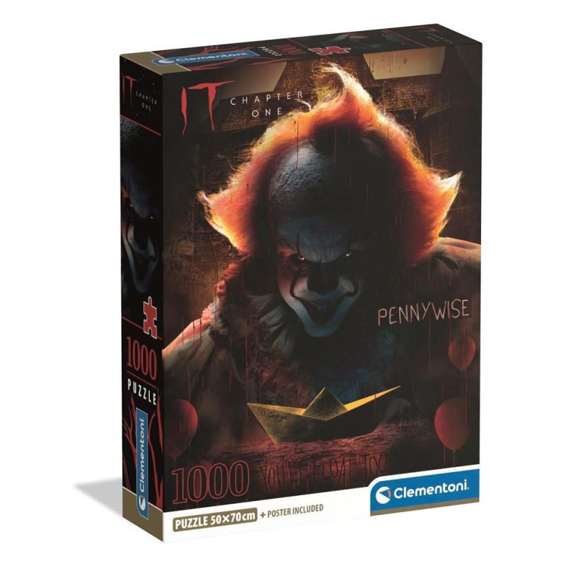 Puzzle Compact 1000 pièces – It – Univers horreur et suspense – Adulte – Clementoni