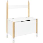 Paris Prix Coffre de Rangement & Banc  Crayon  80cm Blanc