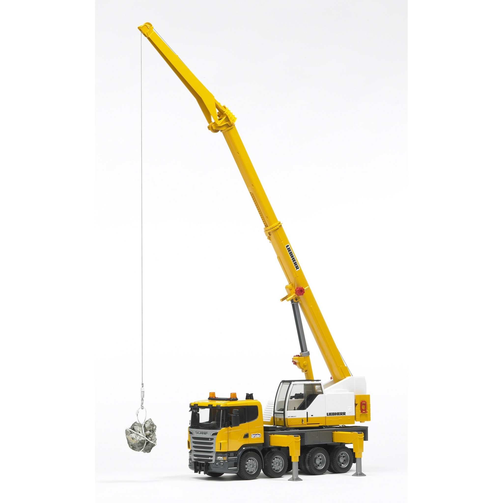 Voir la diapositive 2 : BRUDER Camion Scania R-Serie avec grue Liebherr intégrée