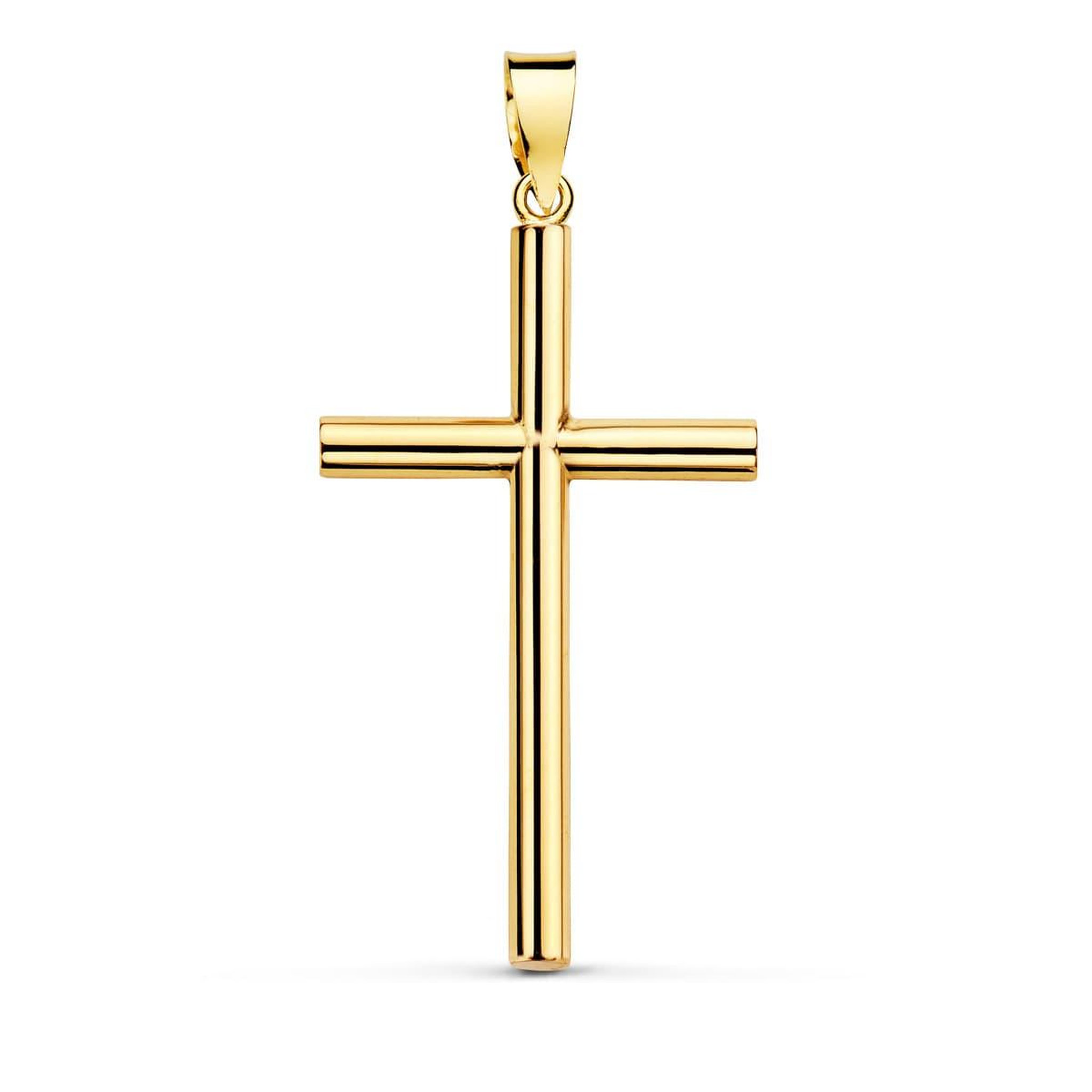 L'ATELIER D'AZUR Pendentif - Médaille Croix Or 18 Carats 750 Jaune - Chaine Offerte