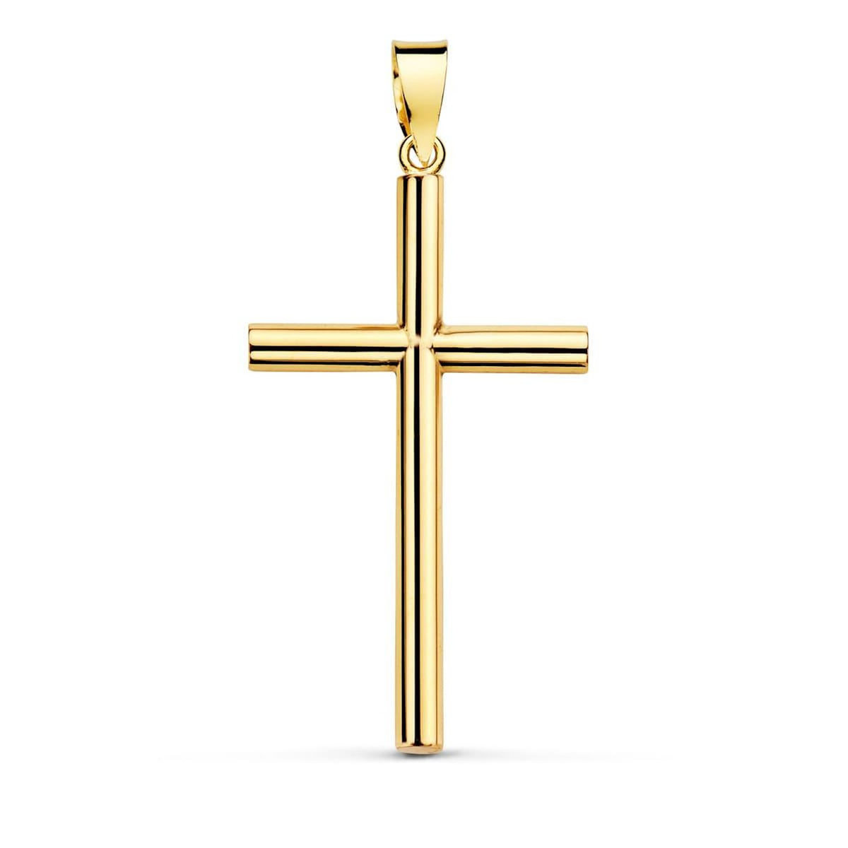 L'ATELIER D'AZUR Pendentif - Médaille Croix Or 18 Carats 750 Jaune - Chaine Offerte