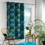 Voir la diapositive 3 : Douceur d'Intérieur Rideau à œillets 140x260 Blue vegetal bleu