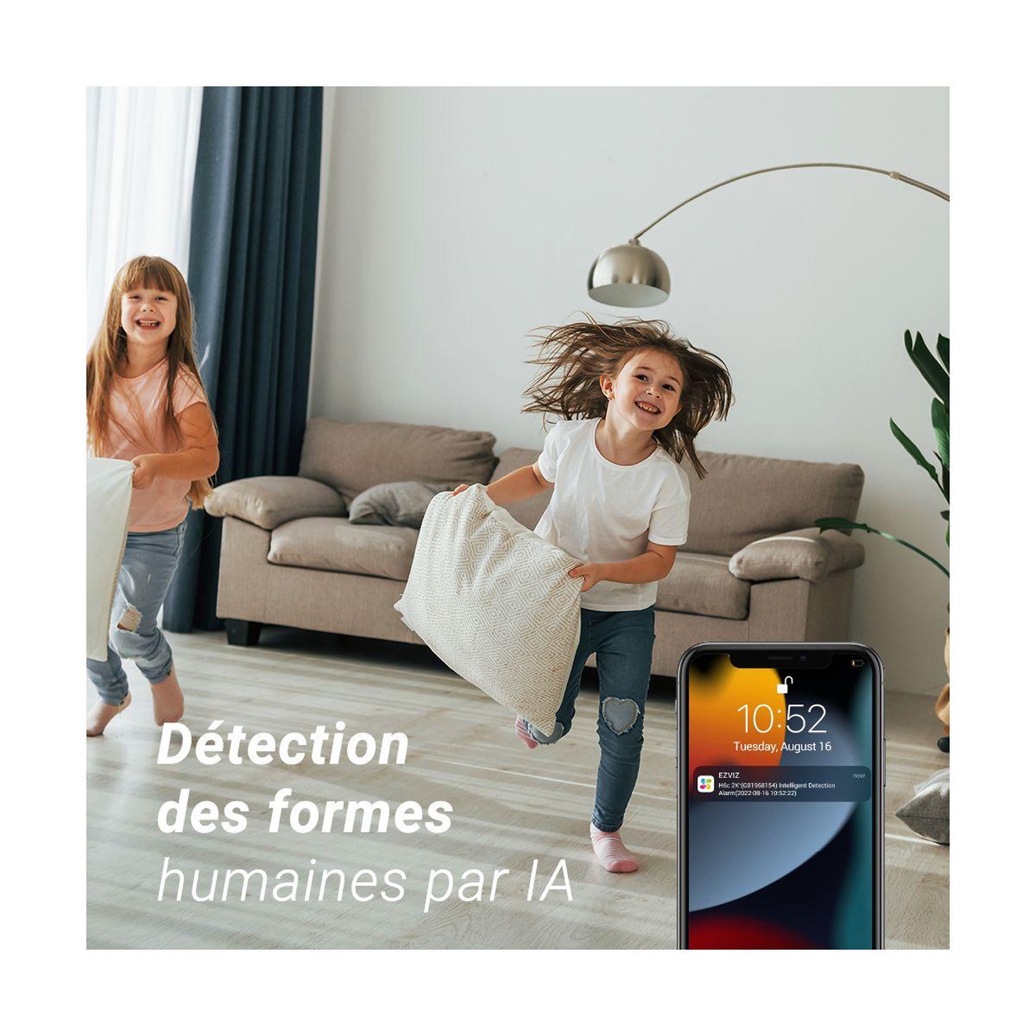 Voir la diapositive 4 : EZVIZ Caméra de surveillance H6C 2K