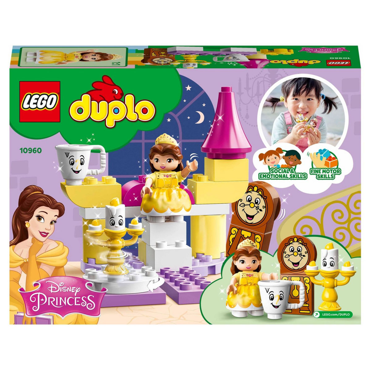 LEGO DUPLO Disney 10960 - La Salle de Bal de Belle, Château Princesse Jouet Enfants +2 Ans