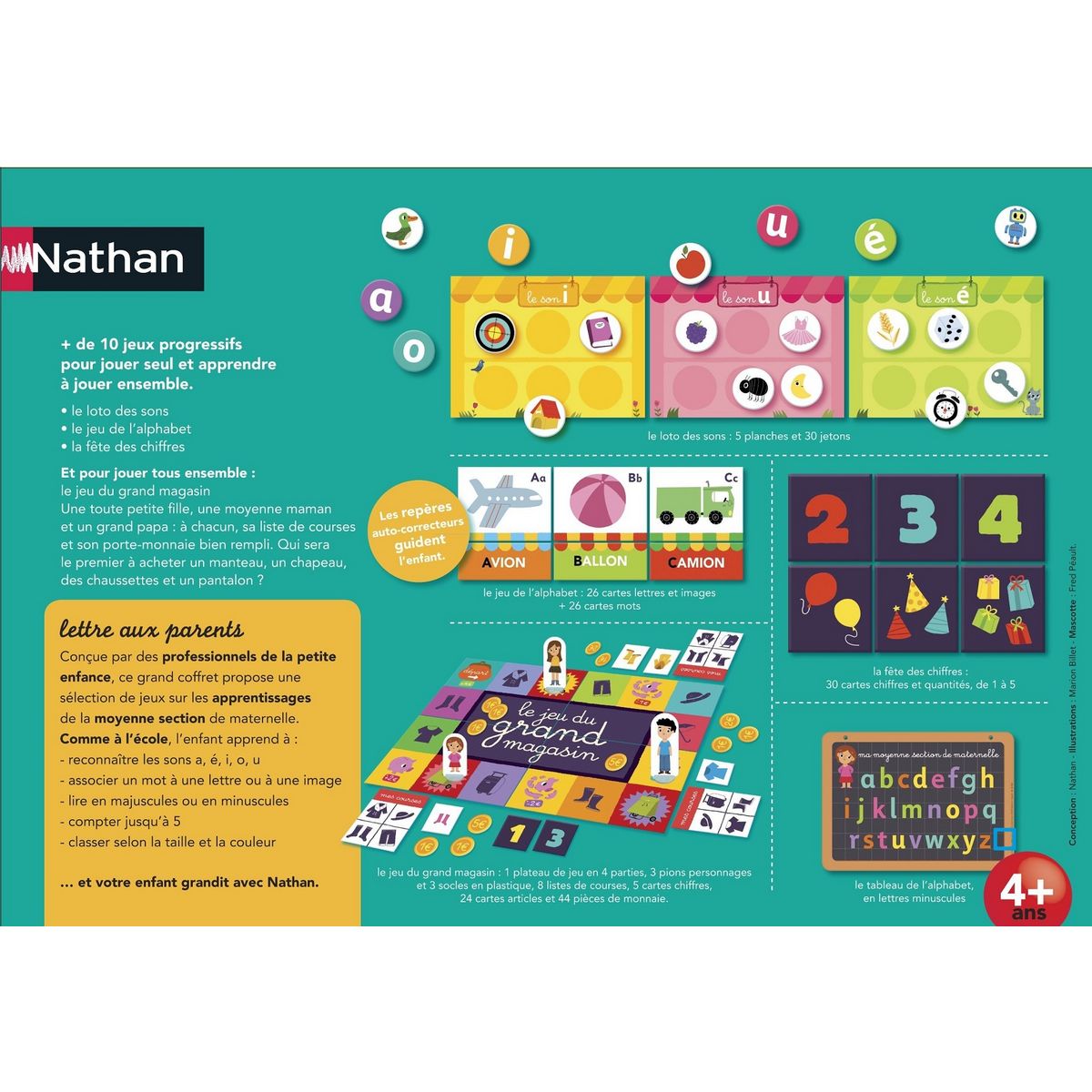 NATHAN Mon grand coffret moyenne section Jeu de logique