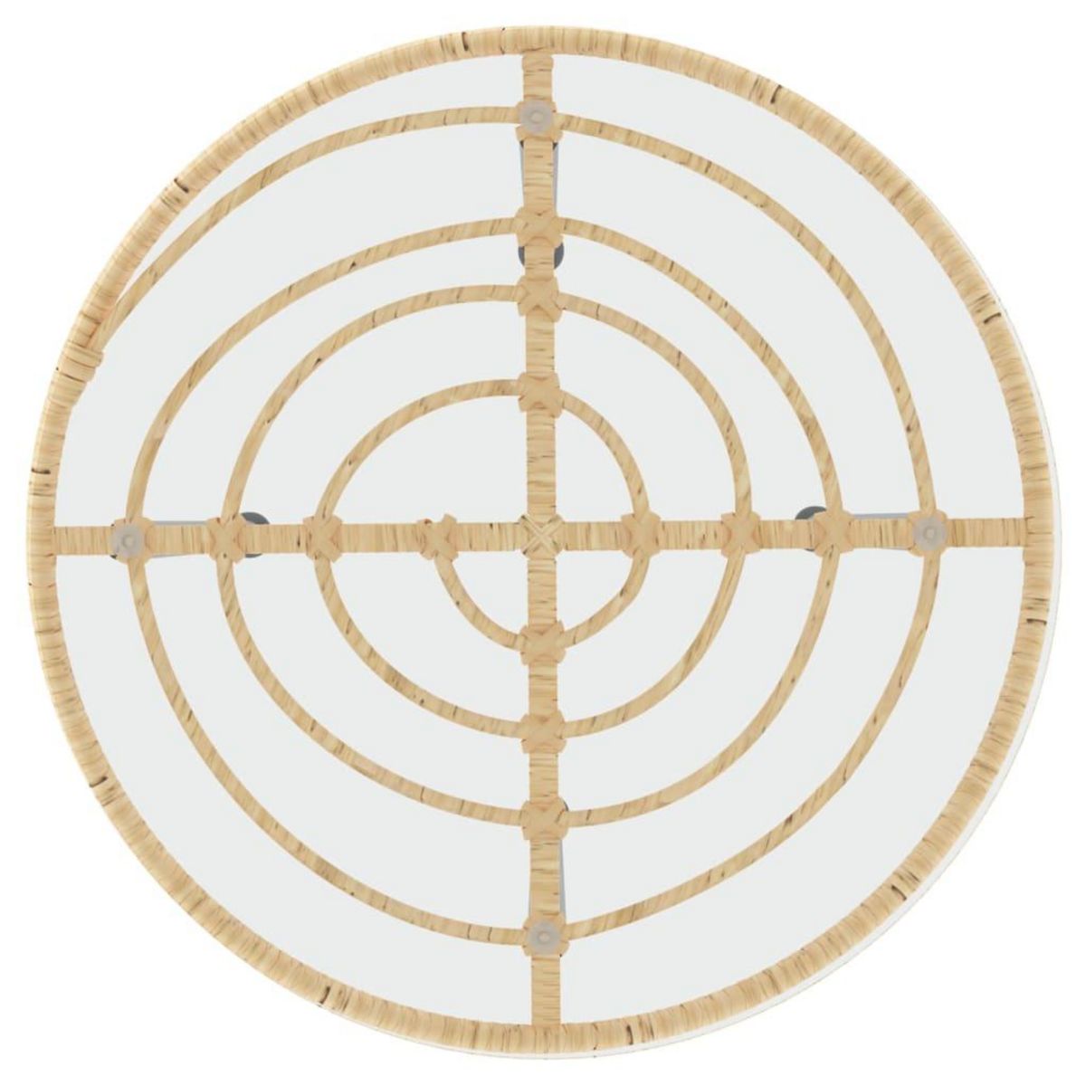 VIDAXL Table de salle a manger Ø55 cm Verre trempe et acier