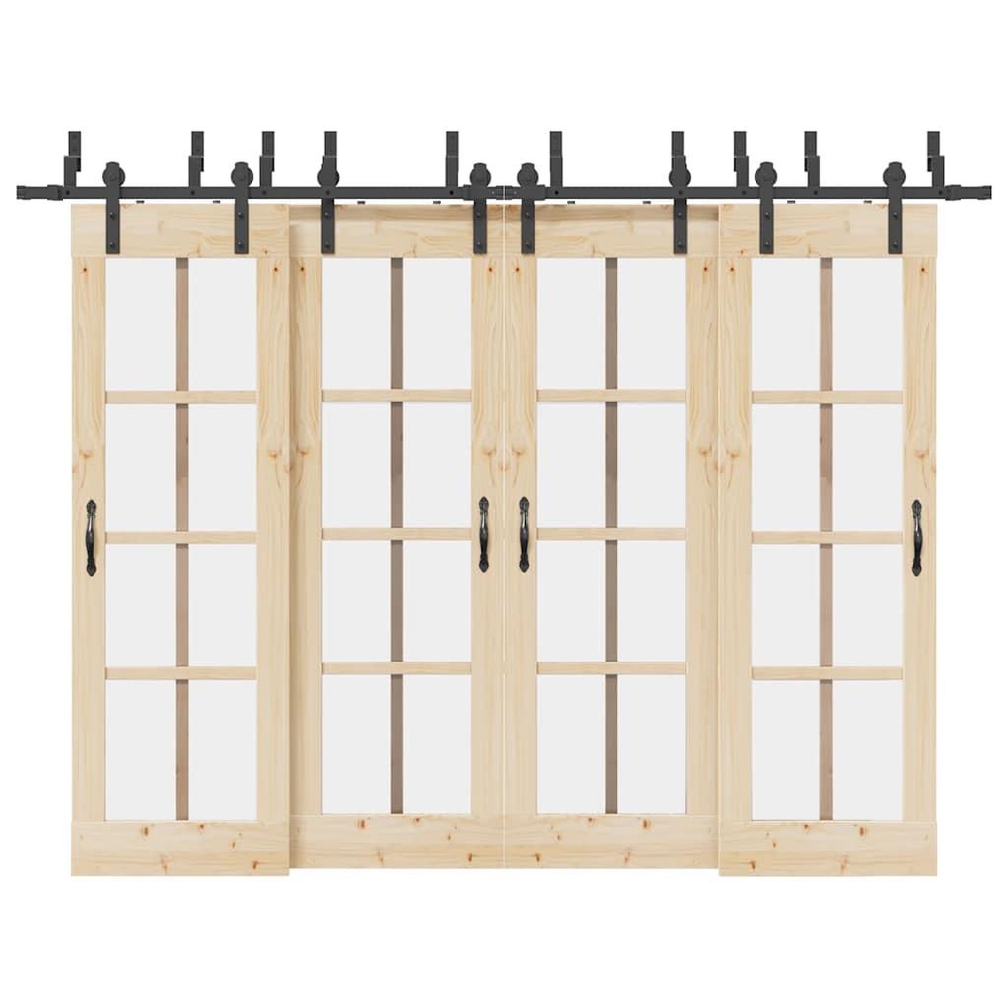 VIDAXL Kit de quincaillerie de porte coulissante 305 cm acier noir