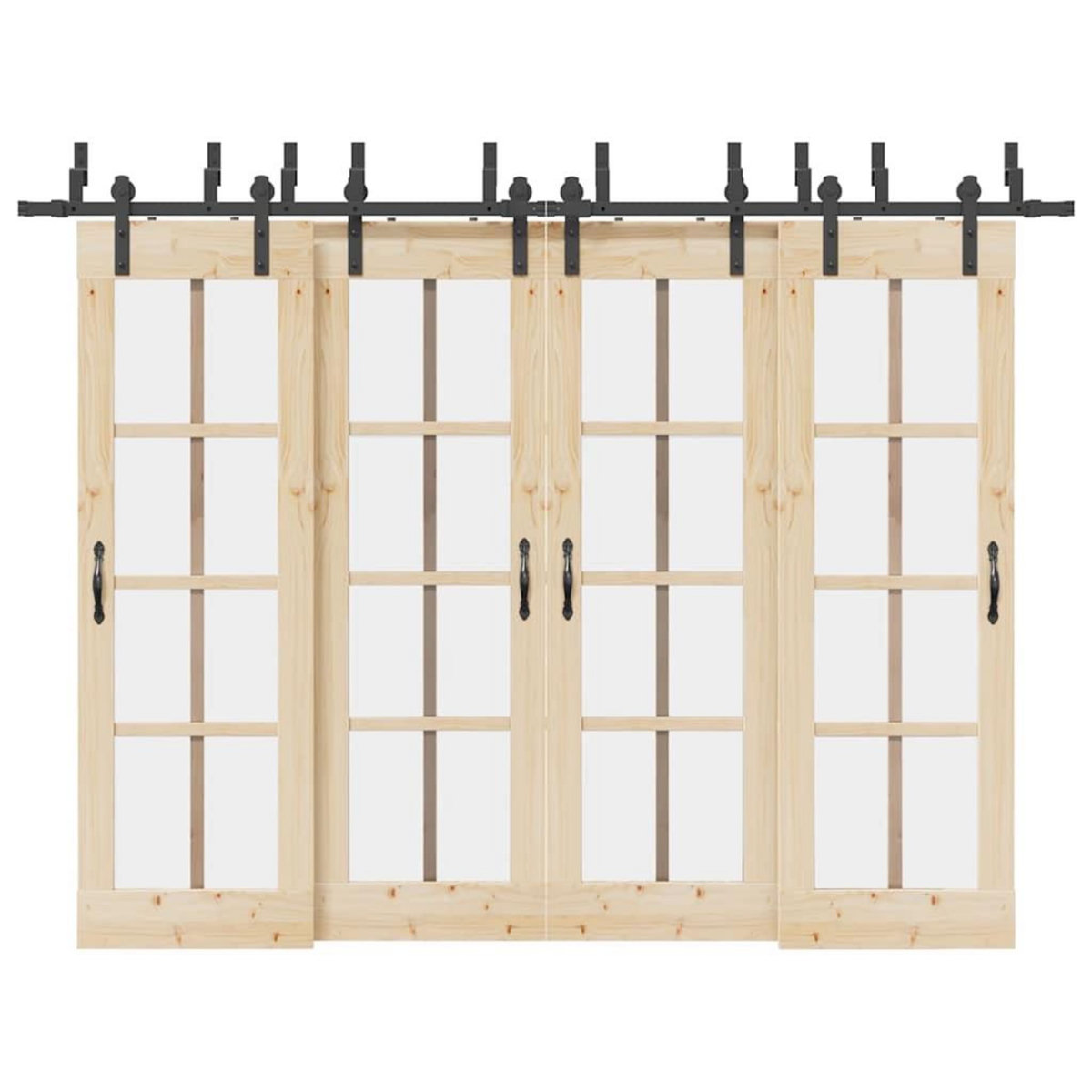 VIDAXL Kit de quincaillerie de porte coulissante 305 cm acier noir