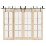 VIDAXL Kit de quincaillerie de porte coulissante 305 cm acier noir