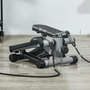 Voir la diapositive 3 : HOMCOM Mini stepper Fitness réglable 2 bandes de résistance incluses écran LCD multifonction gris