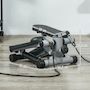 Voir la diapositive 3 : HOMCOM Mini stepper Fitness réglable 2 bandes de résistance incluses écran LCD multifonction gris