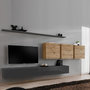 Voir la diapositive 1 : Paris Prix Ensemble Meuble TV  Switch Lamel VII  340cm Gris & Naturel