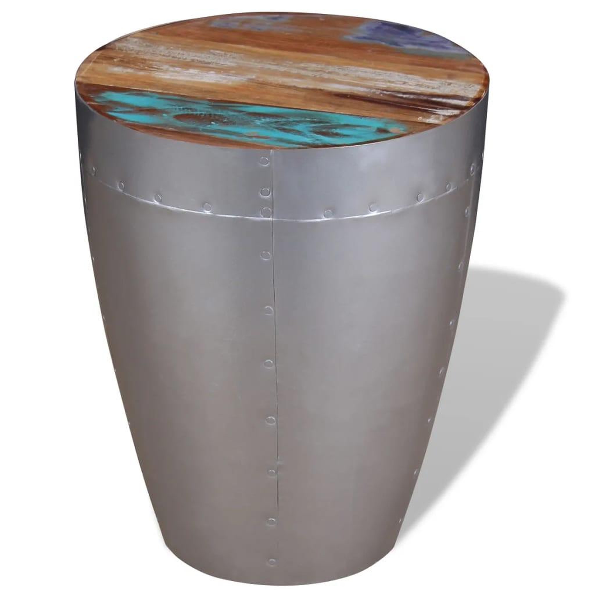 Voir la diapositive 3 : VIDAXL Tabouret aviateur Bois de recuperation massif