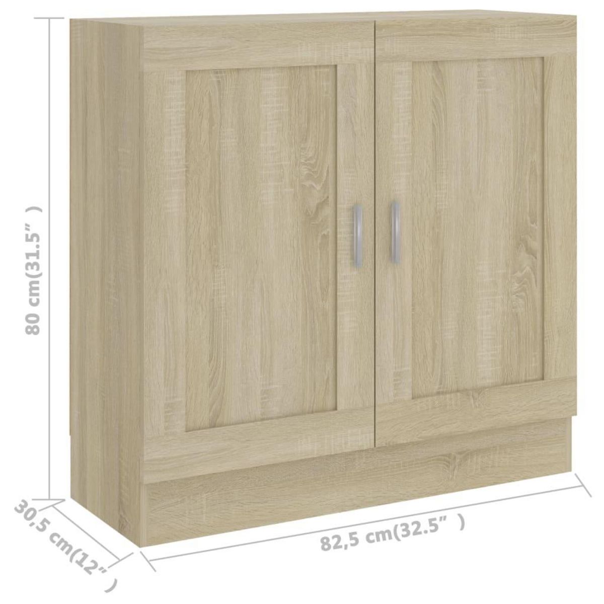 VIDAXL Bibliotheque Chene sonoma 82,5x30,5x80 cm Bois d'ingenierie
