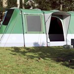 VIDAXL Tente de camping tunnel 4 personnes vert impermeable