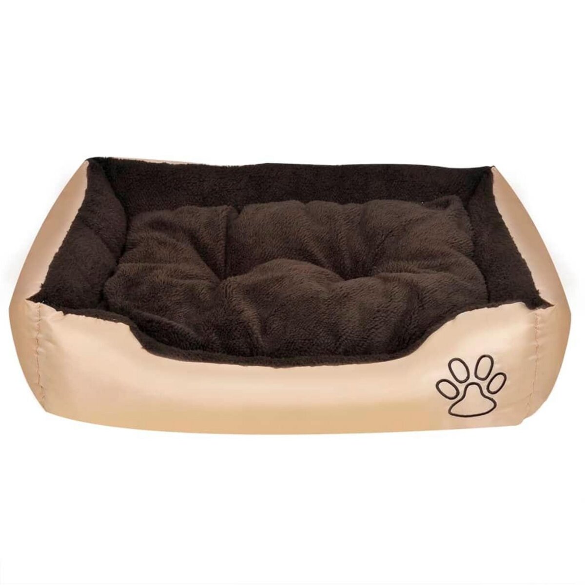 VIDAXL Lit pour chiens Beige et marron XXL