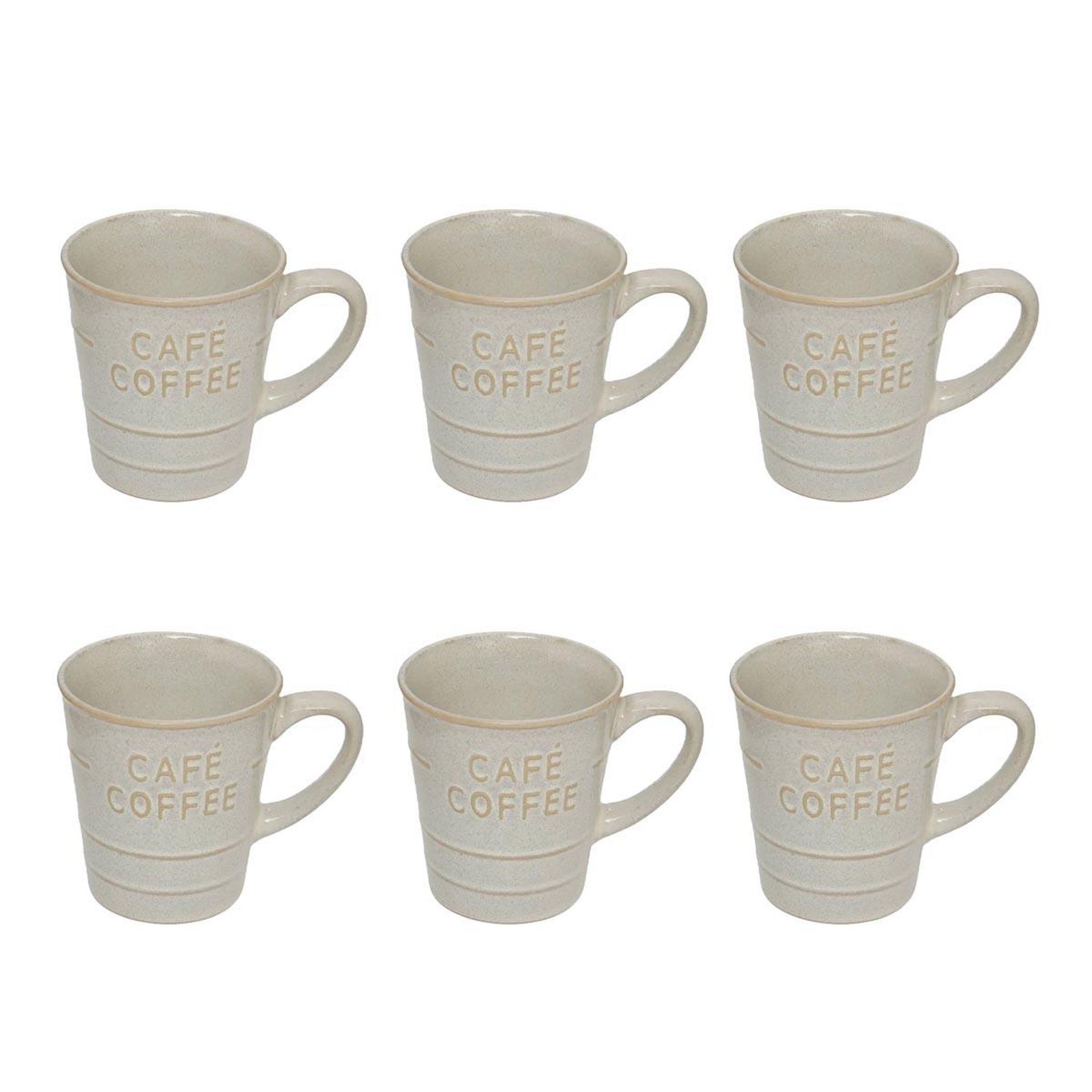 SECRET DE GOURMET Lot de 6 mugs à café  joel  20cl blanc